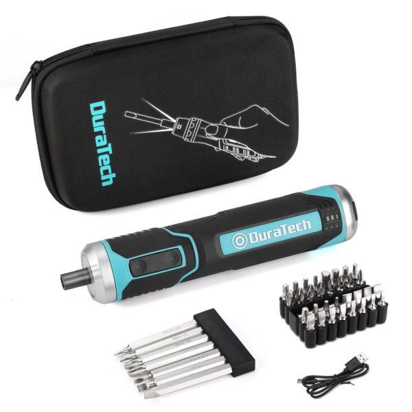 DuraTech 41 Pcs Electric Screwdriver 3.6V Li-ion Cordless Rechargeable Screwdriver Set Bits Repair Tools Screw Driver  4.9  2.1k ratings 4k+ Sold