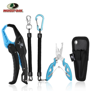 MOSSY OAK 2Pcs Fishing Pliers Fish Lip Gripper Tackle Tools Set Fishing Tool Kit Alat Jepit Plier Penyepit Ikan Tang Kail Free Bag
