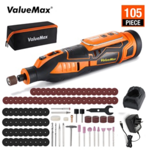 ValueMax 105Pcs 12V Mini Electric Rotary Drill Grinder Set Die Grinder Tool for Milling Polishing Drilling Cutting Engraving Accessories